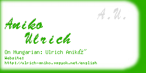 aniko ulrich business card